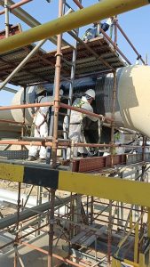 Application of the Belzona SuperWrap II system in progress.